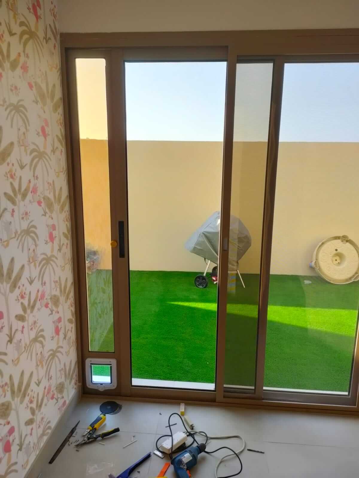 Cat door without cutting door Cat door without cutting door