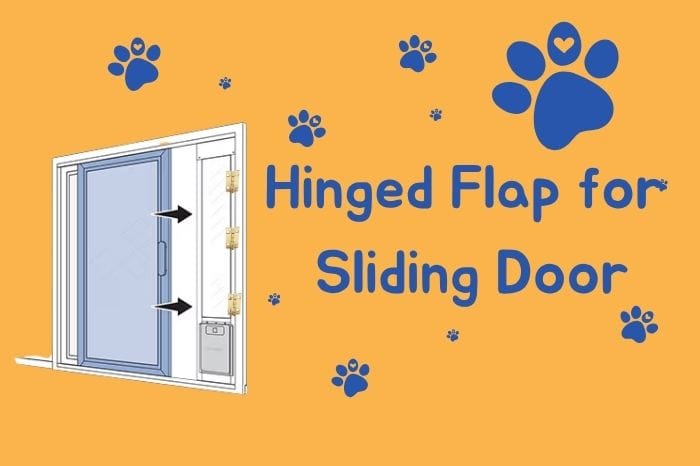 Doggy hinged flap insert for sliding doors